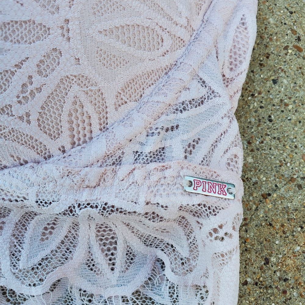 Pink Victoria's Secret Laced Push Up Bra sz M/C80 - Picture 2 of 5